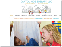 Tablet Screenshot of capitolkidstherapy.com